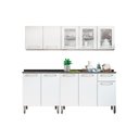 Ver imagem 1 de Kit de Cozinha Modulada 4 Peças Evidence (2 Armários + 2 Balcões) C4P38 Branco - Bertolini