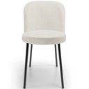 Ver imagem 3 de Kit 4 Cadeiras Sala de Jantar Estofada Gavi L02 Linho Champagne - Lyam Decor
