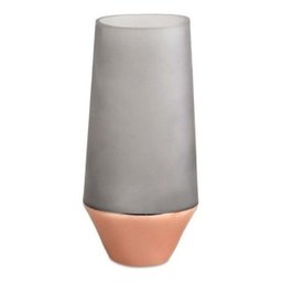 Vaso Cinza e Rose em Vidro G - Mart - 1