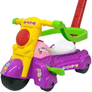MOTO MOTINHA CARRINHO ANDADOR INFANTIL EMPURRADOR MOTOCA DE PASSEIO BABY RIDER ROSA MENINAS