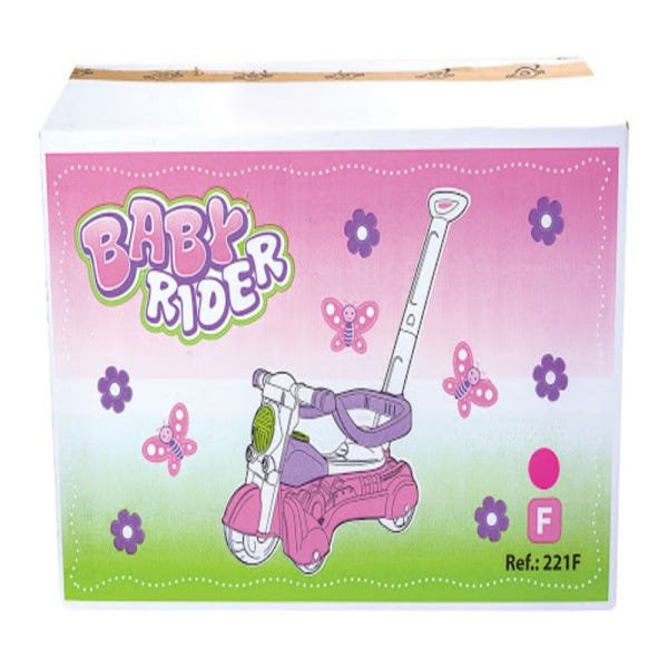 MOTO MOTINHA CARRINHO ANDADOR INFANTIL EMPURRADOR MOTOCA DE PASSEIO BABY RIDER ROSA MENINAS - 5