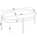 Ver mais imagens de Kit Aparador Para Sala Estar Industrial com Mesa Centro Caramelo Nord L05 Nature Preto - Lyam Decor