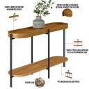 Ver imagem 5 de Kit Aparador Para Sala Estar Industrial com Mesa Centro Caramelo Nord L05 Nature Preto - Lyam Decor