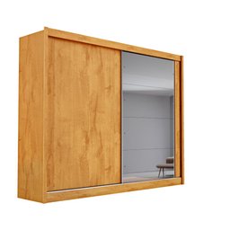 Guarda Roupa Casal 100% MDF Móveis Europa Creta 2 Portas de Correr Com Espelho - 4