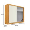 Guarda Roupa Casal 100% MDF Móveis Europa Creta 2 Portas de Correr Com Espelho - 6