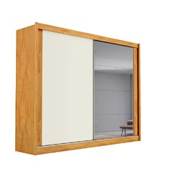 Guarda Roupa Casal 100% MDF Móveis Europa Creta 2 Portas de Correr Com Espelho - 2