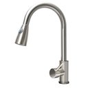 Ver imagem 1 de Torneira de Cozinha Gourmet Monocomando com Extensor Ducha Luxo - Aço Escovado