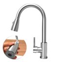 Ver imagem 5 de Torneira de Cozinha Gourmet Monocomando com Extensor Ducha Luxo - Aço Escovado