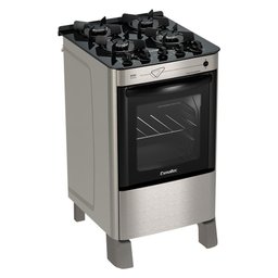 Fogão Esmaltec Jade 4b Inox Autolimpante Bivolt - 1