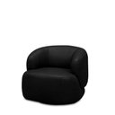 Ver imagem 3 de Poltrona Decorativa Verona Sala de Estar Base Giratória em Aço Couro Preto G88 - Gran Belo