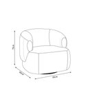 Ver imagem 7 de Poltrona Decorativa Verona Sala de Estar Base Giratória em Aço Couro Preto G88 - Gran Belo