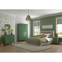 Ver imagem 2 de Guarda Roupa Solteiro Madeira Maciça Rústico 3 Portas 2 Gavetas Verde - Apaixone & Decore