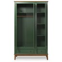Ver imagem 3 de Guarda Roupa Solteiro Madeira Maciça Rústico 3 Portas 2 Gavetas Verde - Apaixone & Decore