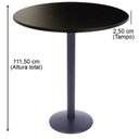 Ver imagem 2 de Mesa Bistrô Zeta 111,50 Cm (altura) com Tampo em Mdp Redonda 70 Cm Preto