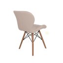 Ver imagem 4 de Conjunto Mesa de Jantar Juliette Preta 80cm com 4 Cadeiras Slim - Nude