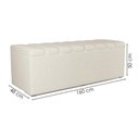 Ver imagem 3 de Recamier Calcadeira Bau 160 Cm Dalia Linho Champagne Artte Champagne