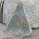 Ver imagem 3 de Kit Cobre Leito Colcha Casa Scarpa Mix Queen Estampado Dupla Face Floral 3 Peças - Karina