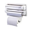 PORTA ROLOS 3 EM 1 SUPORTE DISPENSER PARA PAPEL ALUMINIO TOALHA E FILME PVC - 1