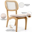 Ver imagem 7 de Kit 2 Cadeiras para Sala de Jantar Estofada e Tela Mariah L02 Seude Bege