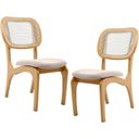 Ver imagem 1 de Kit 2 Cadeiras para Sala de Jantar Estofada e Tela Mariah L02 Seude Bege