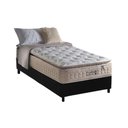 Ver imagem 1 de Cama Box Box Solteiro: Colchão Molas Ensacadas Anjos MasterPocket Confortable + Base CRC Suede