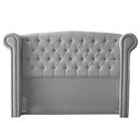 Ver imagem 1 de Cabeceira King Size Adelle 195cm C/ Frame Linho Cinza