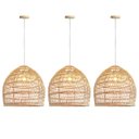 Ver imagem 1 de 3 Pendente Fibra Natural Rattan Rustico Palha Bali Nat71