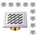 Ver imagem 1 de Ralo 10x10 de Aço Inox Kit 9 Uni Banheiro Lavabo Anti Odor Anti Inseto Resistente Higienico Seguro a
