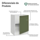 Ver mais imagens de Balcão Vik 1 Porta MDP 60cm Branco e Verde Madesa