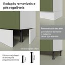 Ver imagem 2 de Balcão Vik 1 Porta MDP 60cm Branco e Verde Madesa