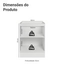 Ver imagem 3 de Balcão Vik 1 Porta MDP 60cm Branco e Verde Madesa