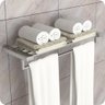 Toalheiro Hotel de Parede Porta Toalha Duplo Inox Master - 1