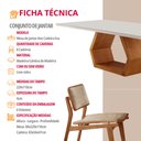 Ver imagem 6 de Sala de Jantar Mesa Ane 220cm Tampo Laqueado com Vidro Canto Moeda e 8 Cadeiras Eva