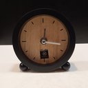 Ver imagem 2 de Relógio Decorativo de MDF Preto 11x11x3cm Parede Mesa Decoração Sala Cozinha