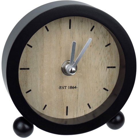 Relógio Decorativo Mesa Home&co Mdf 11x11x3cm Preto