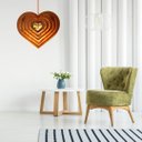 Ver imagem 4 de Luminária Teto tipo Pendente CORAÇÃO MDF - Completa