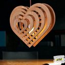 Ver imagem 2 de Luminária Teto tipo Pendente CORAÇÃO MDF - Completa