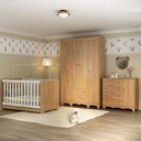 Ver imagem 2 de Quarto de Bebê Completo Berço Americano 3 em 1 Colchão Dengo Multimóveis Mp4600 Madeirado