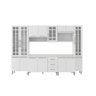 Cozinha Completa Predilleta Clara Modulada 6 Peças 295cm 15 Portas 3 Gavetas com Tampo Branco - 2