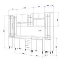 Ver imagem 4 de Cozinha Completa Predilleta Gabrieli Modulada 6 Peça 295cm 15 Porta 3 Gaveta com Tampo Nogal Salina