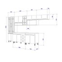 Ver imagem 4 de Cozinha Completa Predilleta Clara Modulada 6 Peças 330cm 15 Portas 3 Gavetas com Tampo Branco