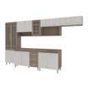 Ver imagem 2 de Cozinha Completa Predilleta Gabrieli Modulada 6 Peça 330cm 15 Porta 3 Gaveta com Tampo Nogal Salina