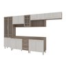Cozinha Completa Predilleta Gabrieli Modulada 6 Peça 330cm 15 Porta 3 Gaveta com Tampo Nogal Salina - 2