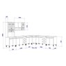 Cozinha Completa Predilleta Clara Modulada 7 Peças 600cm 16 Portas 6 Gavetas com Tampo Branco - 4