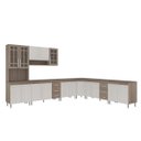 Ver imagem 2 de Cozinha Completa Predilleta Gabrieli Modulada 7 Peça 600cm 16 Porta 6 Gaveta com Tampo Nogal Salina