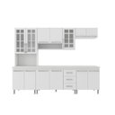 Ver imagem 2 de Cozinha Completa Predilleta Clara Modulada 5 Peças 260cm 13 Portas 3 Gavetas com Tampo Branco