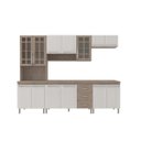 Ver imagem 2 de Cozinha Completa Predilleta Gabrieli Modulada 5 Peça 260cm 13 Porta 3 Gaveta com Tampo Nogal Salina