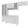 Cozinha Completa Predilleta Clara Modulada 4 Peças 260cm 11 Portas 3 Gavetas com Tampo Branco - 2