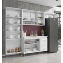Ver imagem 3 de Cozinha Completa Predilleta Clara Modulada 4 Peças 260cm 11 Portas 3 Gavetas com Tampo Branco