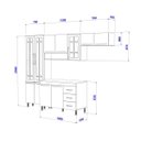 Ver imagem 4 de Cozinha Completa Predilleta Clara Modulada 4 Peças 260cm 11 Portas 3 Gavetas com Tampo Branco